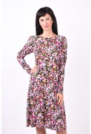 Rochie Selected Slfrene Midi Black/Fuchsia Flowers